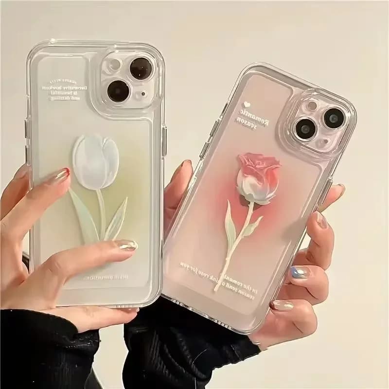 Luxury Tulip Graphic Case for Samsung Galaxy S26 S25 S23 S22 Ultra S24 FE A57 A37 A17 A55 A54 A34 A15 A35 A16 A06 4G Soft Cover