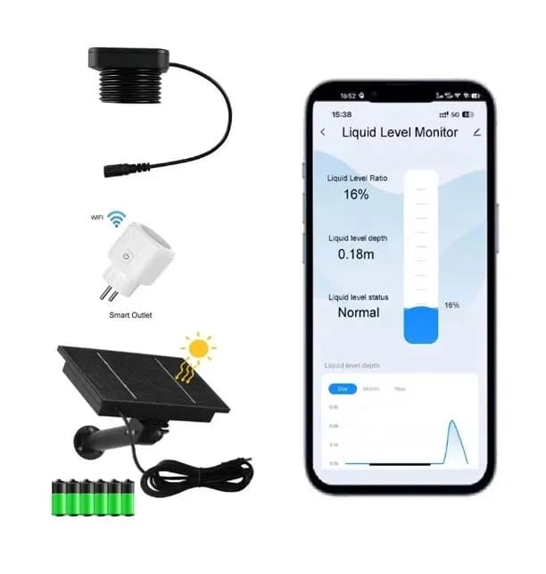 EPTTECH Automatic Water Filling System Wireless Liquid Fuel Lever Sensor Ultrasonic Tank Water Level Regulator with Intelligent Plug