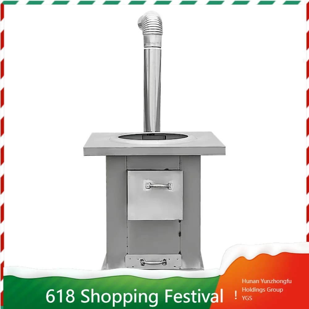 Portable Stainless Steel Smokeless Wood Burning Cook Stove Movable Fire Pit For Outdoor Camp Home Kitchen