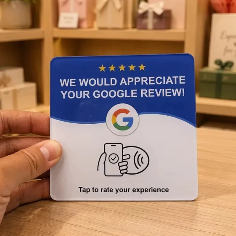10Pcs Reusable Google Review Tap NFC Card Review Us On Google Programmable NFC Tap Card User-Friendly Time-Saving Factory Spot