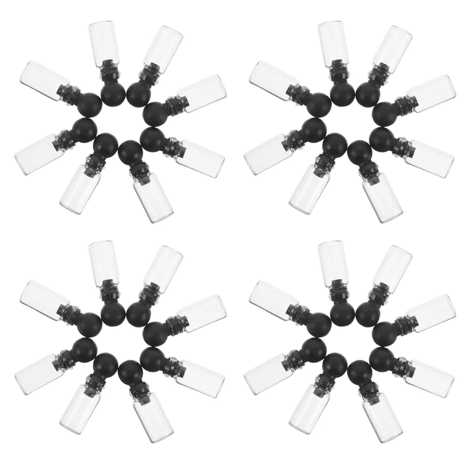 150Pcs Mini Glass Perfume Sample Vials 0.5ml Leakproof Ball Stopper Essential Oil Bottles Travel Sample Containers Fragrance