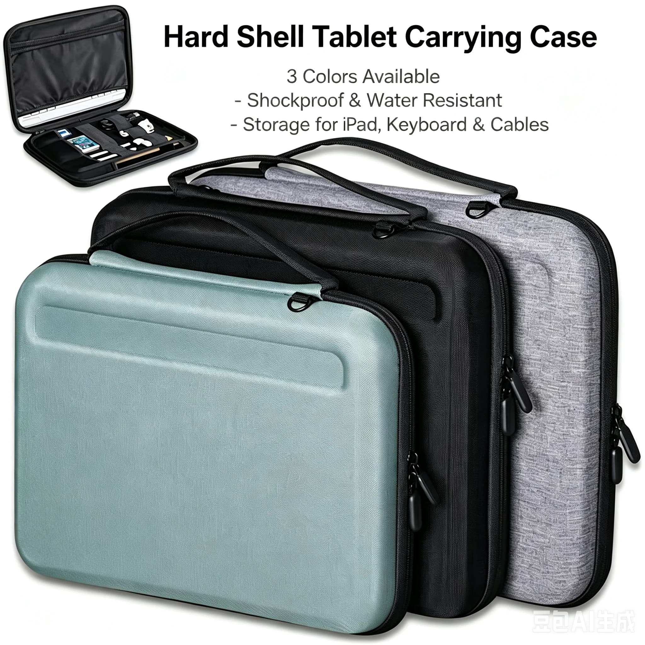 Tablet Bag For 2026 EVA Bag For 12-14 Inch Tablet Sleeve Case Fits iPad Air 12 11.9 inch iPad Pro 13 14 iPad Pro 13 Inner Bag