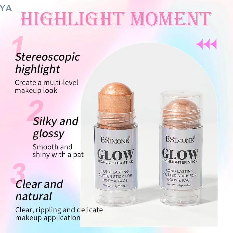YA BSIMONE Stick Illuminante 3D per Viso, Contorno e Bronzer, Correttore in Crema, Trucco Cosmetico