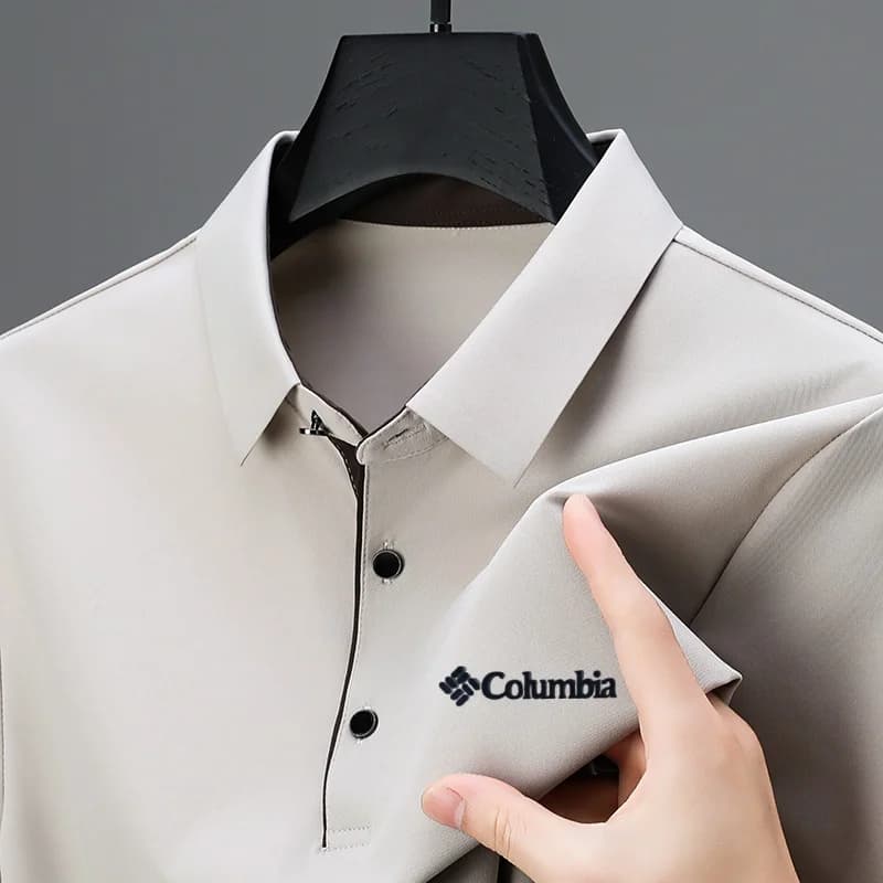 Polo a maniche corte da uomo di alta gamma con stampa a lettere, T-shirt estiva casual traspirante e fresca, Nuova moda abbigliamento business da uomo