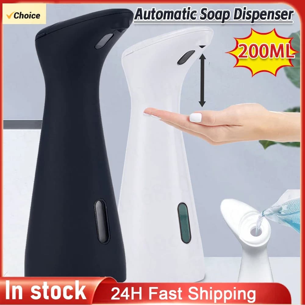 Dispenser automatico di sapone da 200ML Dispenser di disinfettante per le mani contenitore di sapone liquido sensore Touchless Dispenser di sapone liquido intelligente