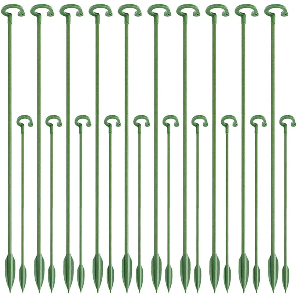 40 Pezzi Supporto per Fiori, Asta di Sostegno per Piante in Vaso, Resistente, Verde, per Orchidee e Ortensie, Accessorio per Giardinaggio