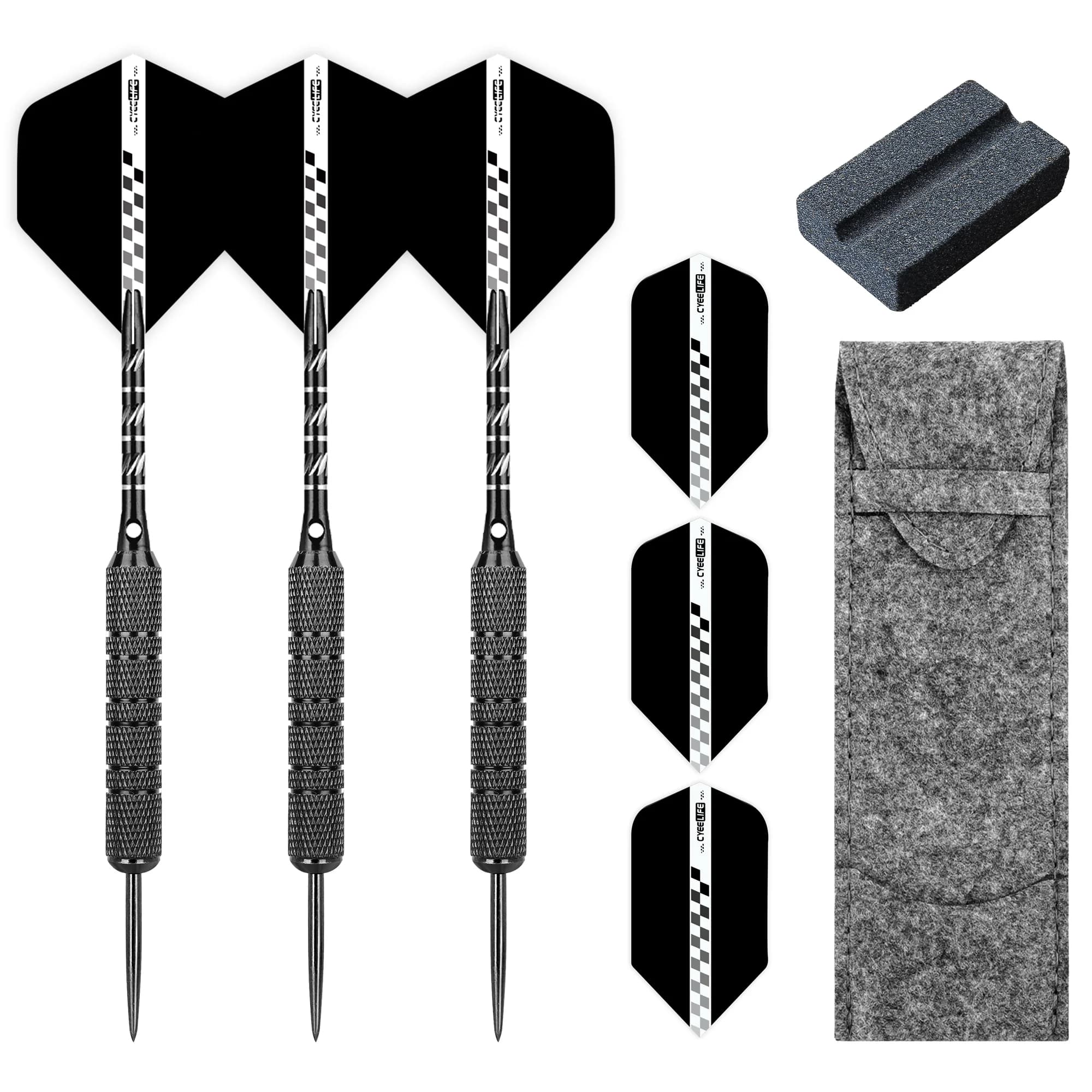 CyeeLife 40g 3 pz Professionale Volare Dardo In Acciaio Al Tungsteno Punta Dell'ago Dardo Sport All'aperto Intrattenimento Interno Accessori di Gioco