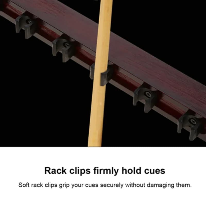 Wooden Billiard Pool Cue Rack Wall Mounted Rack Stick Holder