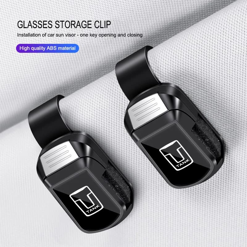 Clip di stoccaggio per occhiali per auto Visiera parasole Porta occhiali da sole per Great Wall GWY WEY TANK 300 500 700 400