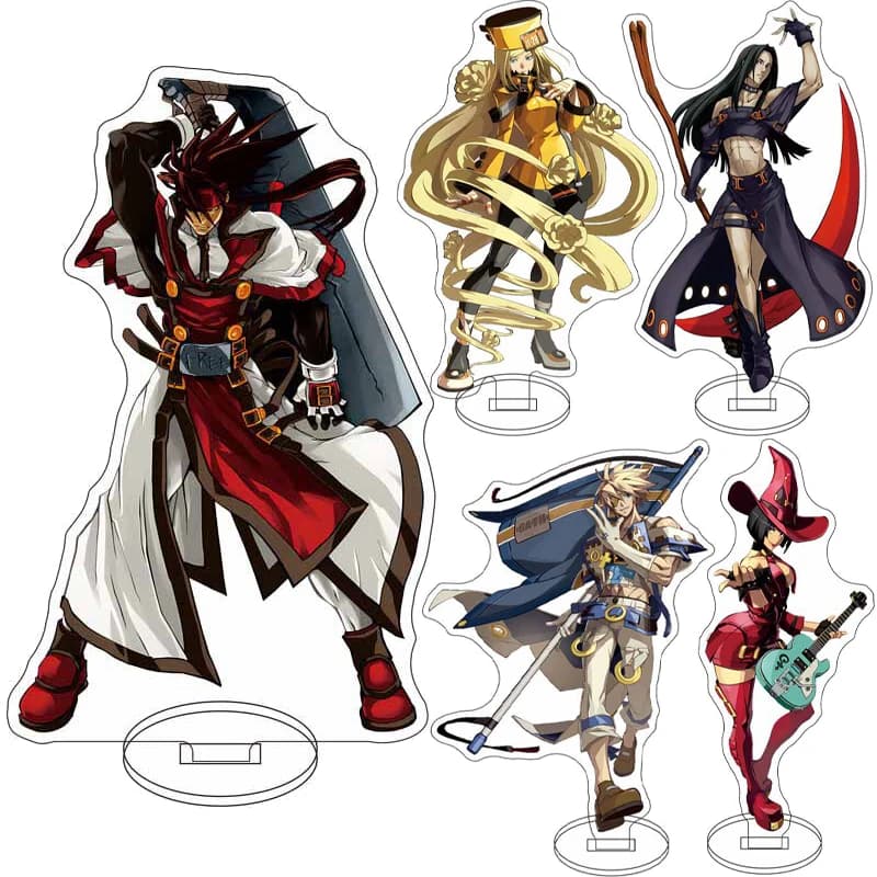 16CM Anime GUILTY GEAR STRIVE：DUAL RULERS Figure Sol Badguy‌ Ky Kiske May Chipp Zanuff‌ Acrylic Stand Cos Ornaments Gifts