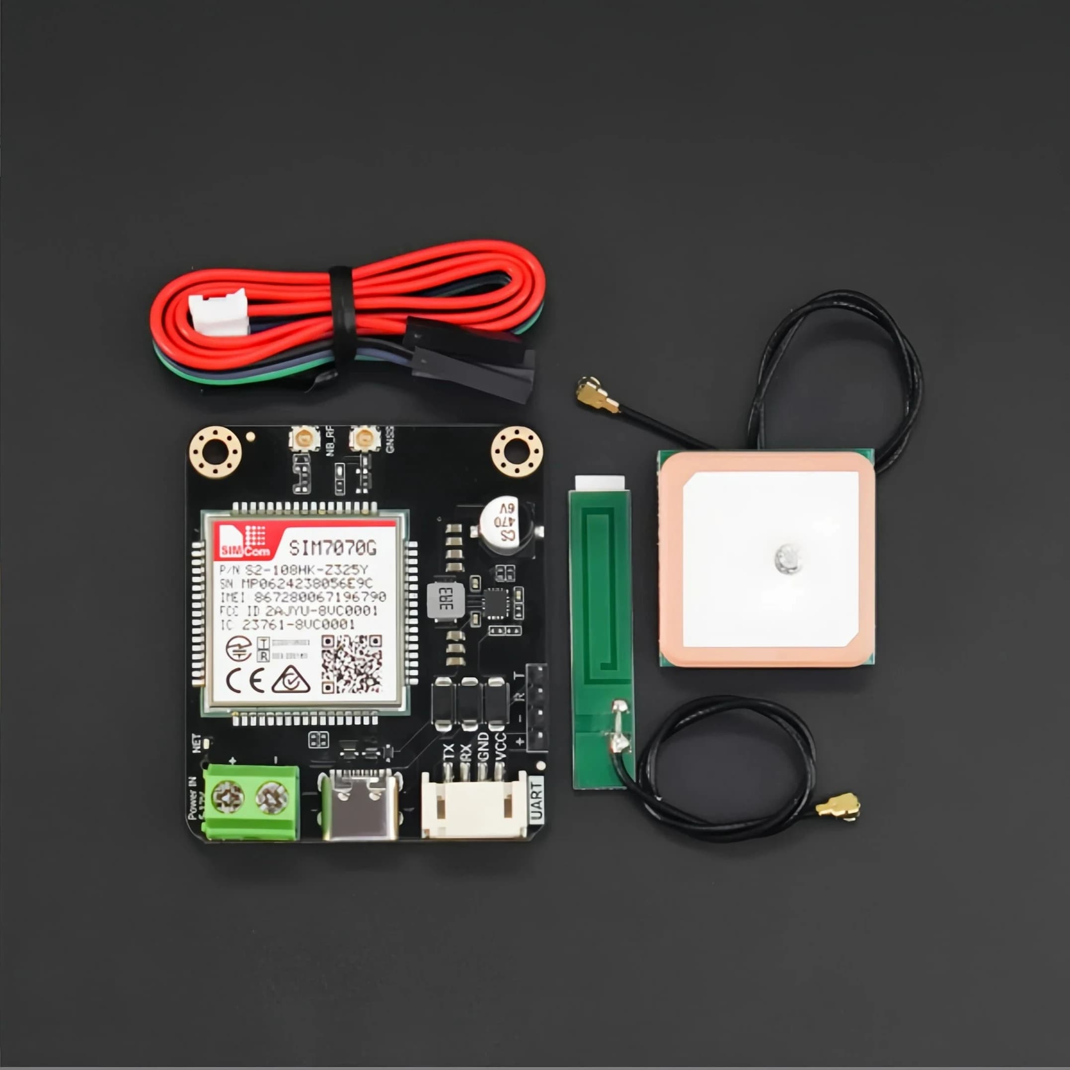 Modulo NB-IoT SIM7070G Bande Globali Cat-M GNSS UART USB per Arduino Raspberry Pi Tracciamento Asset