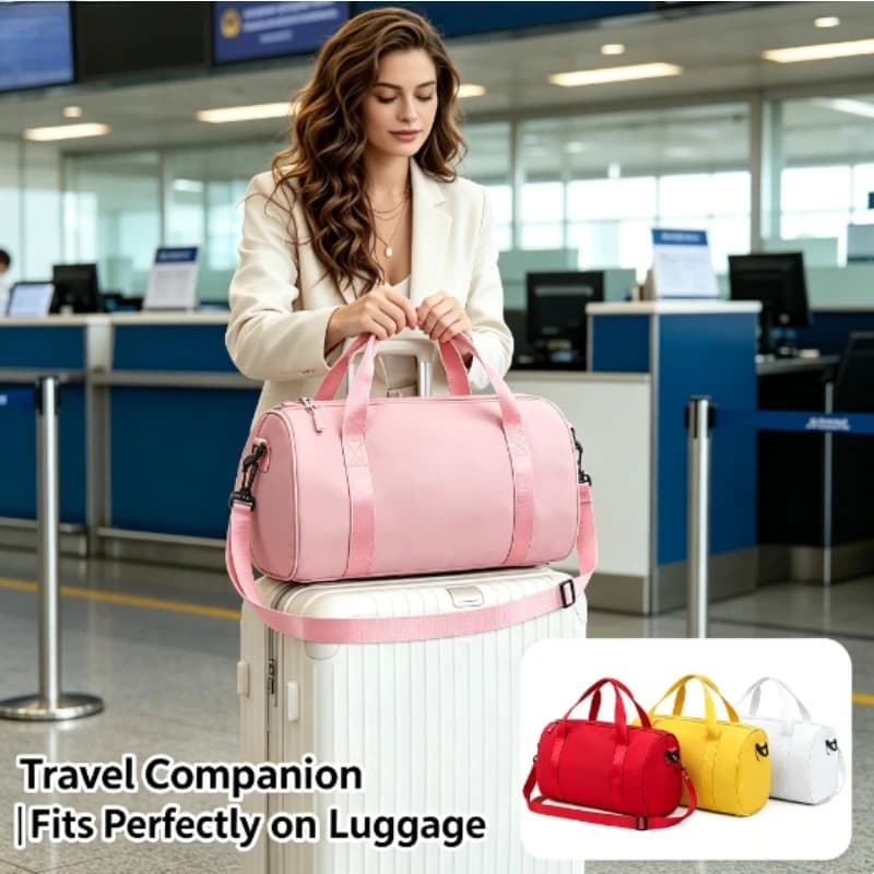 Waterproof Barrel Crossbody Sports Bag, Multi-purpose Storage Bag for Dance Yoga Ballet Latin Wear & Shoes