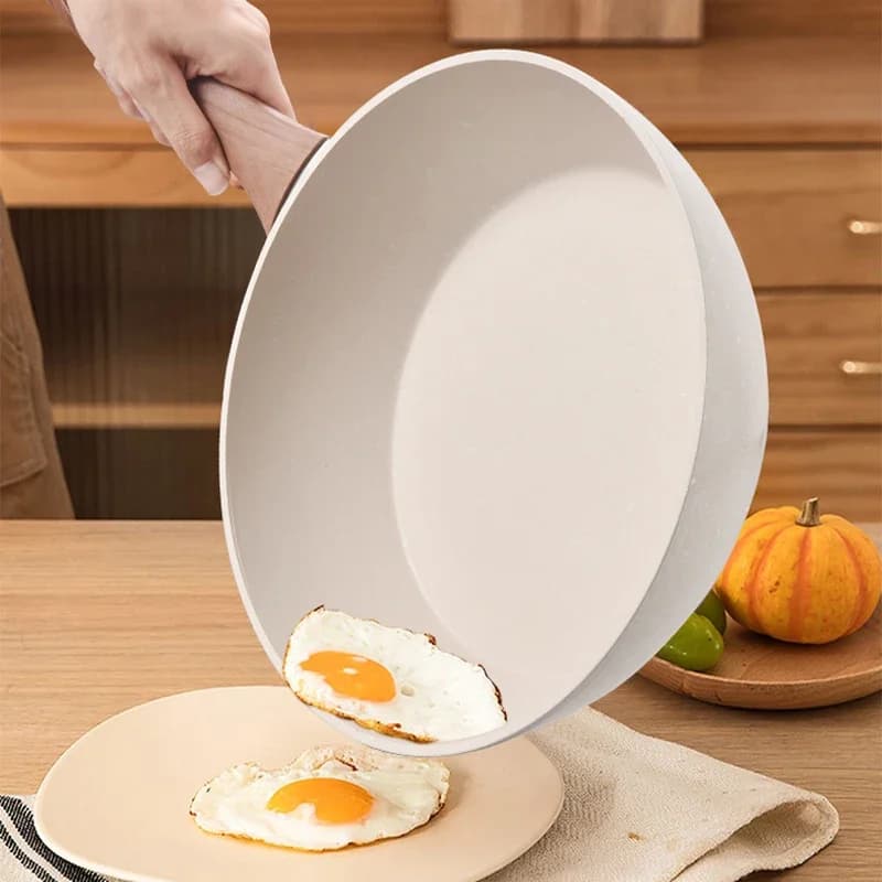 Padella Antiaderente Deepen in Pietra Medicale per Bistecche e Pancake, Universale per Piano a Induzione e Fornello a Gas, Utensile da Cucina