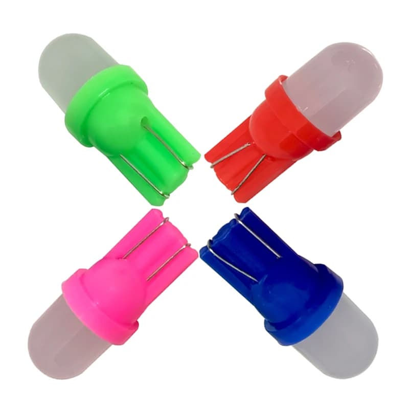 50 pz 6 V 6.3 V T10 W5 W Nessuna Polarità Smerigliato Len Flipper Macchina Da Gioco Cruscotto Auto Segnale Lampadina Bianco Rosso Ghiaccio Blu Verde Rosa