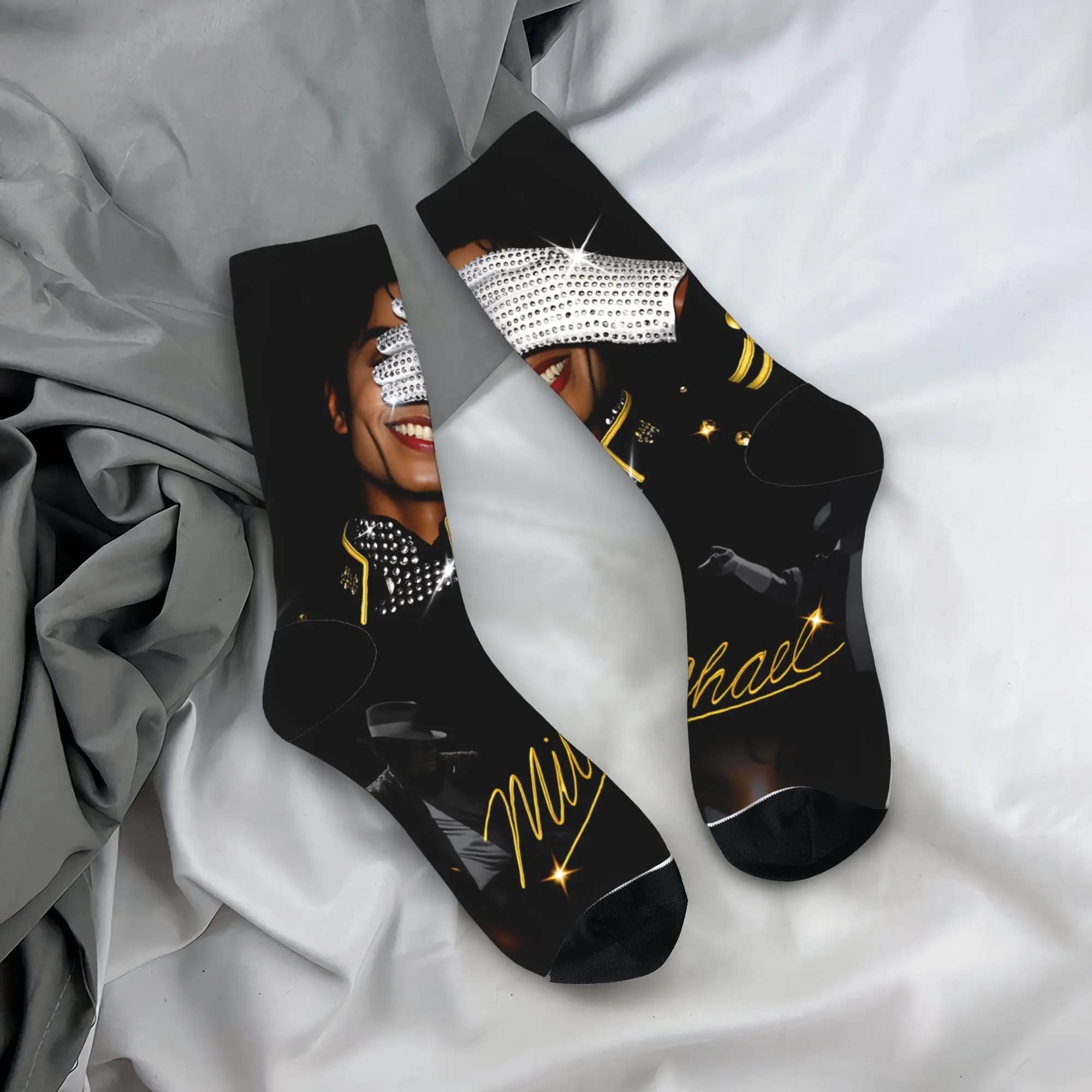 Michael MJ Socks Fashion Stockings Men Soft Climbing Socks Winter Design Anti Skid Socks