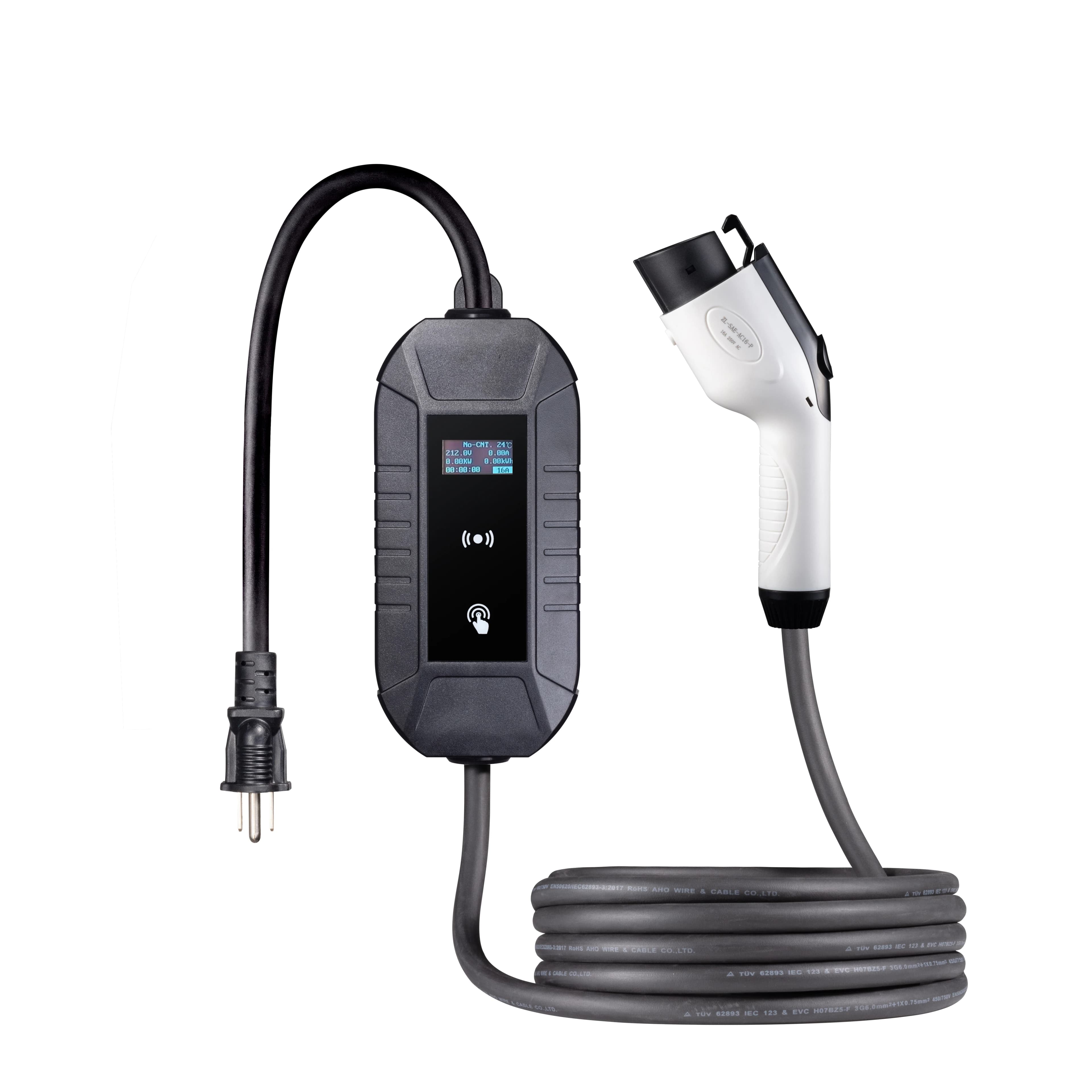 Stazione di alimentazione di emergenza esterna portatile per caricabatteria per auto per veicoli elettrici da 3,5 kW 32A per uso domestico Stazione di ricarica per caricabatterie mobile EV