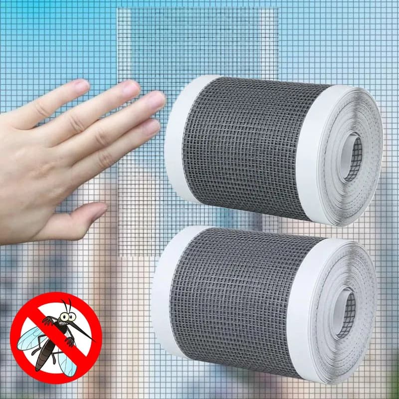 1-20 Rotoli di Rete Autoadesiva per Ventilazione, Zanzariera per Ventilatore, Senza Foratura, per Riparazione Finestre e Bocchette d'Aria, Adesivo Fai-da-Te