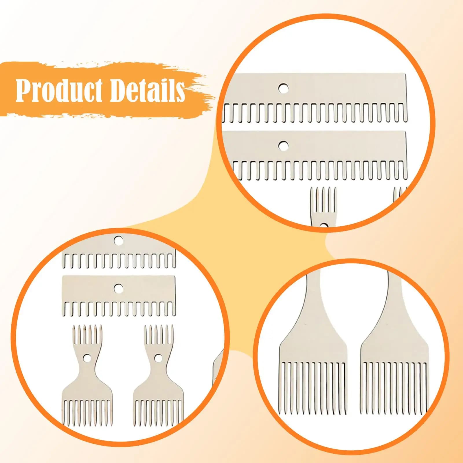 Wooden Weaving Loom Comb Kit Woven Making Crafts Braided Tools for Blanket Making