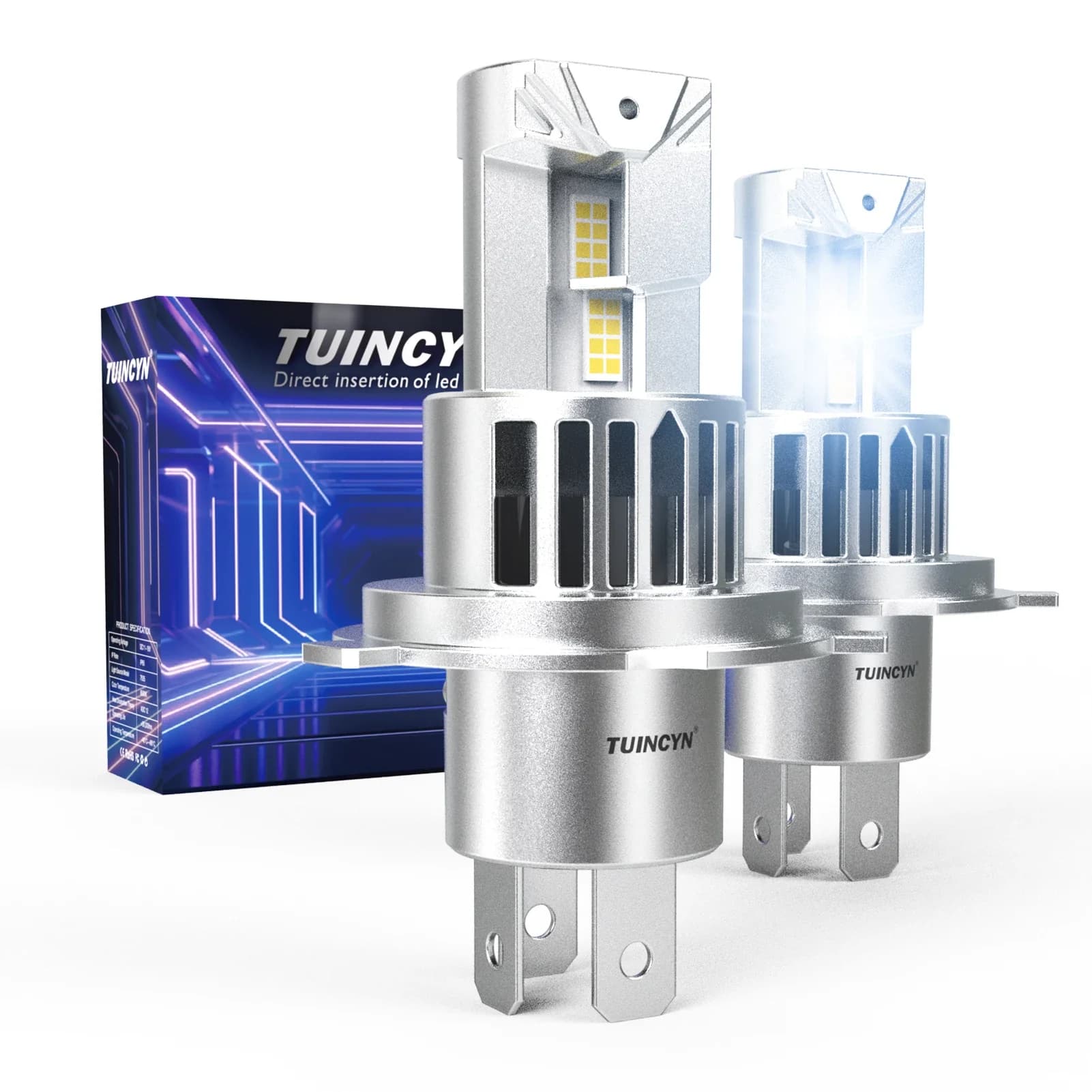 TUINCYN 2 pz H4 9003 HB2 Led Faro Dell'automobile con Ventola GC-7535 Chip DRL Luce diurna Plug and Play Per Honda Civic Jazz Nissan Tiida