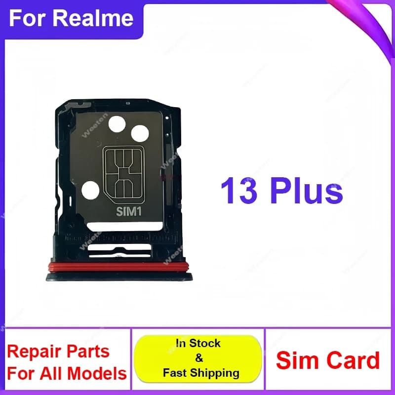 Vassoio della scheda SIM per Realme 13 Plus 5G RMX5002 RMX5000 13+ 5G Vassoio della scheda SIM Slot Supporto della scheda SD Adattatore Parti di ricambio