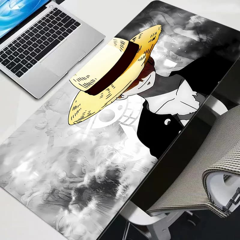 Tappetino per mouse grande da gaming One Piece, tappetino per tastiera e mouse da scrivania, tappeto in gomma, tapis souris, per gaming e notebook, resistente.