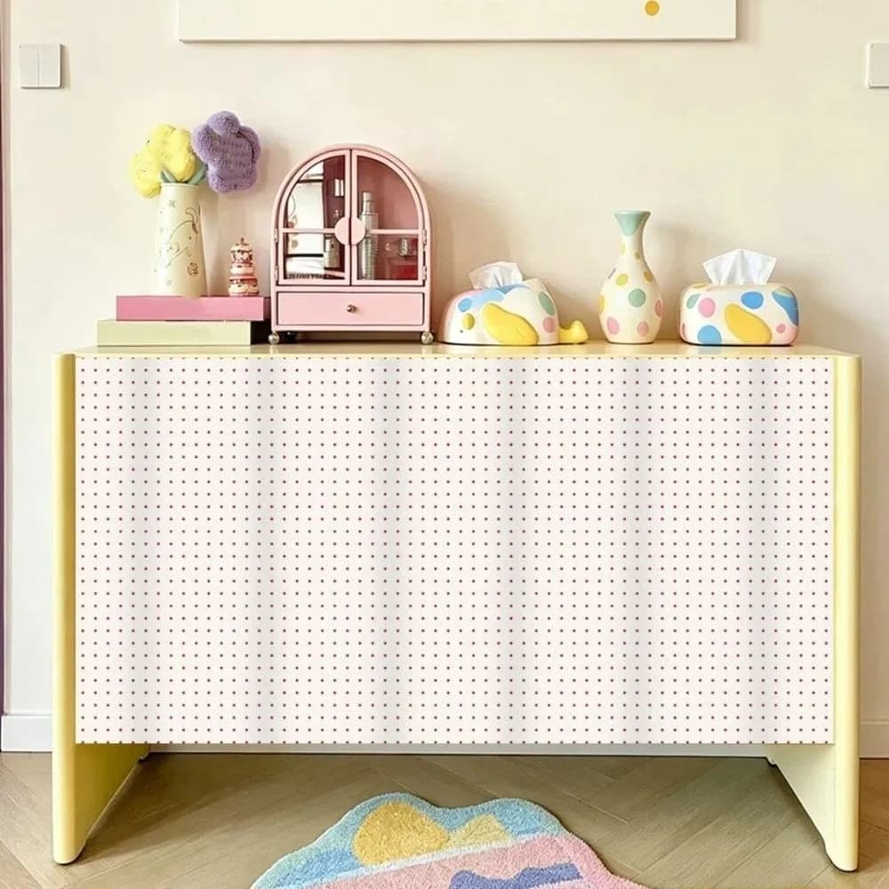 Dust-Proof Cabinet Cover Curtain Wear-resistant Breathable Short Door Curtain Sunscreen Fruit Pattern Wardrobe Curtain