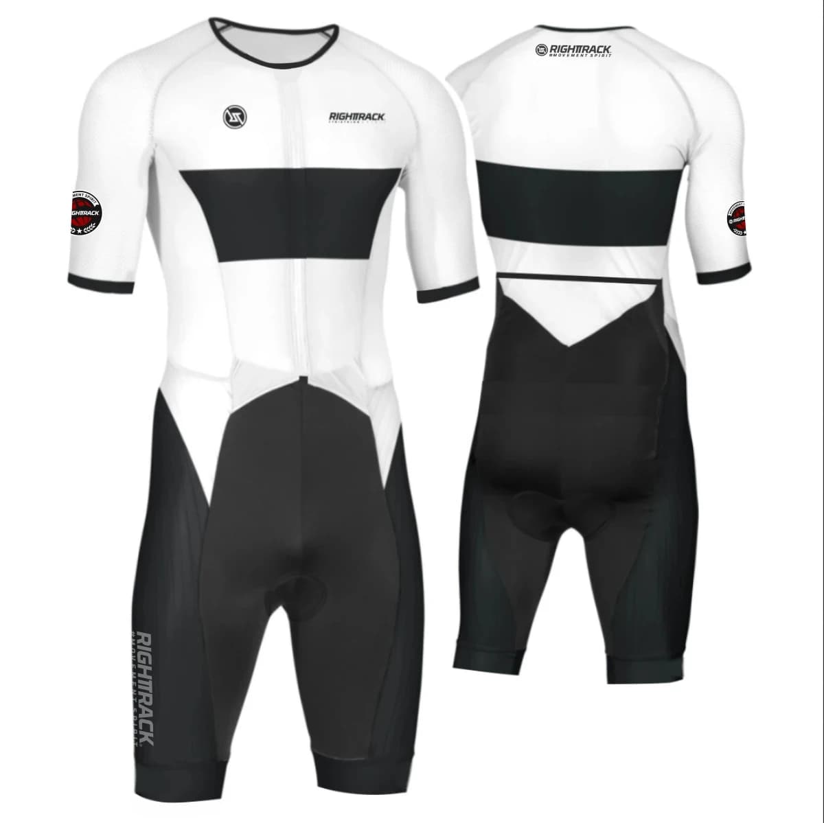 RIGHTTRACK Trisuit MEN'S Triathlon Jumpsuit Summer Skinsuit Swimming Cycling Running Competition Apparel Custom Names Flags