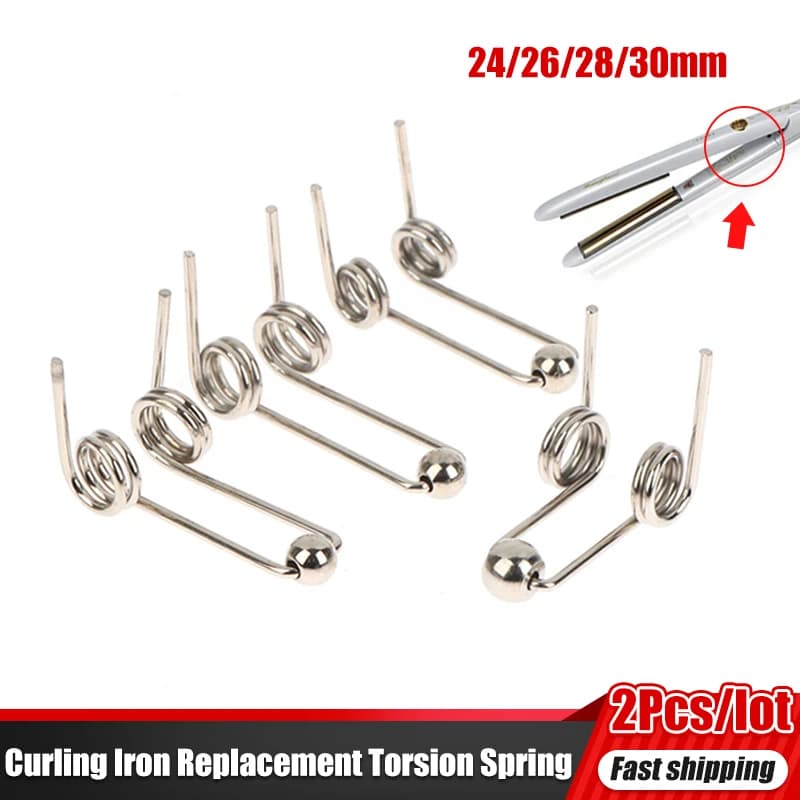 2 pz 24-30mm ferro arricciacapelli sostituzione doppio ritorno molla di torsione capelli arricciacapelli accessori filo diametro 1.2mm