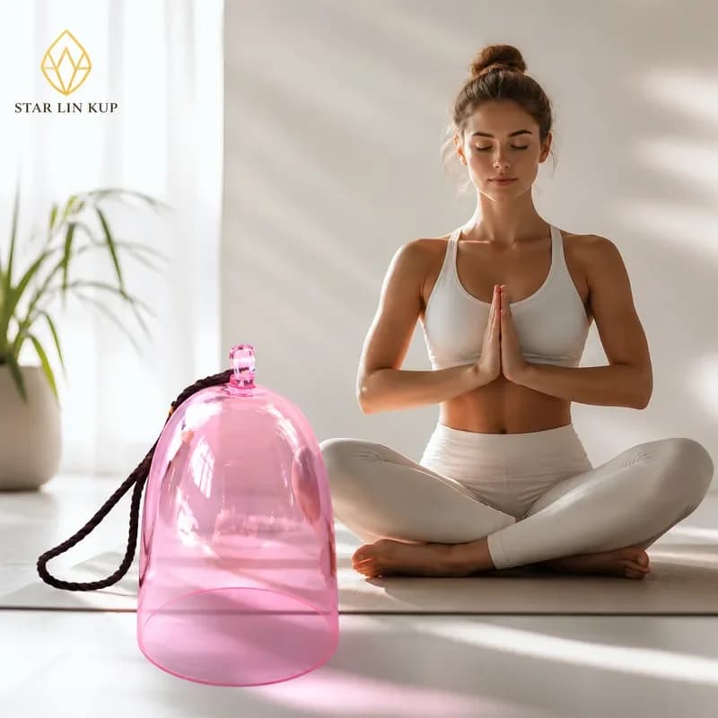 STAR LIN KUP 432Hz Crystal Singing Bowl 6th Octave C to B Note Magic Pink Healing Chakra Meditation Sound Therapy Instrument