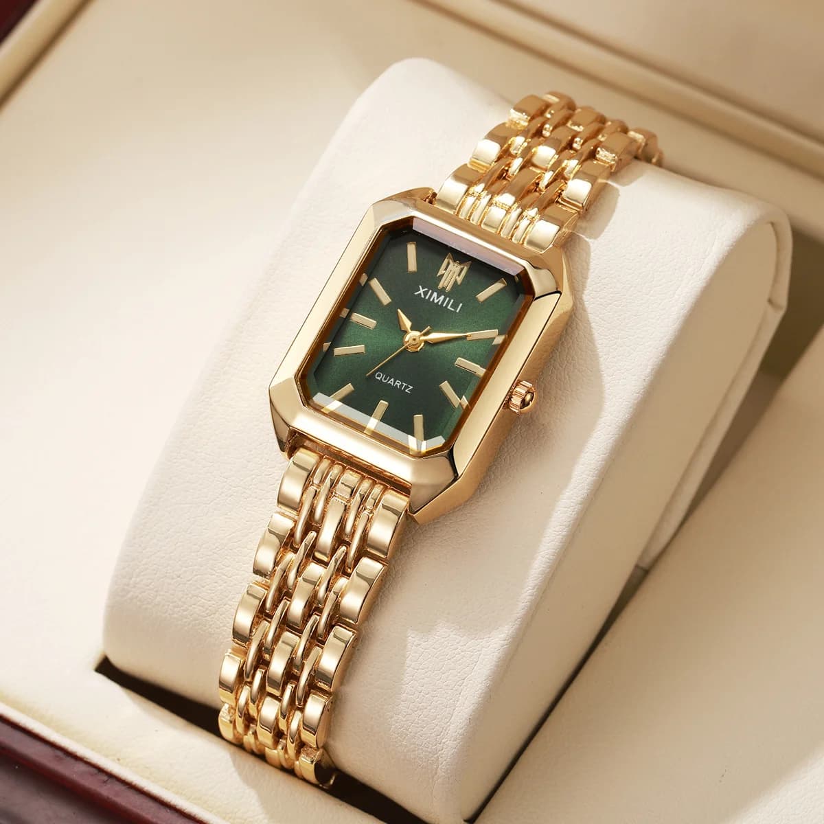 Orologi da donna con cinturino in acciaio inossidabile di lusso Orologio al quarzo rettangolare di moda Reloj Mujer Orologio da ragazza regalo (senza scatola)