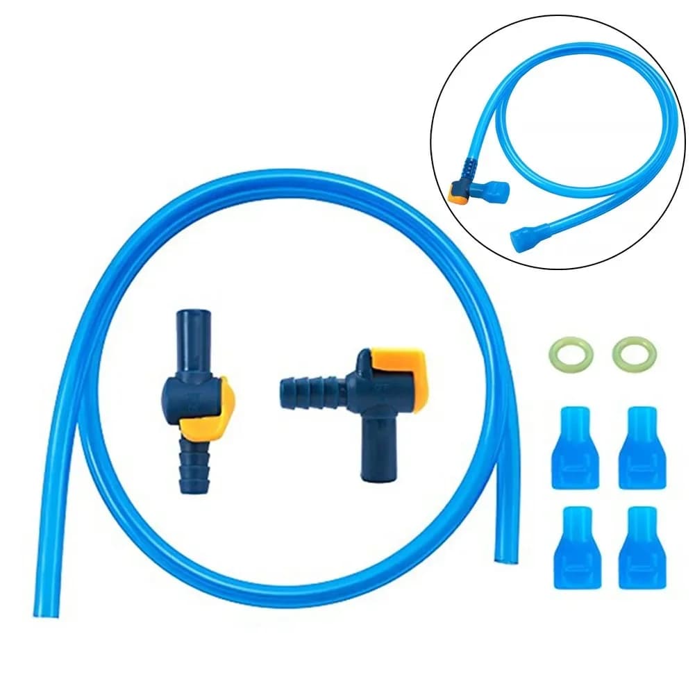 Hydration drink hose, 3 feet, with bocchino valve for bite, spare clamp nozzle for water tank, sports water bag