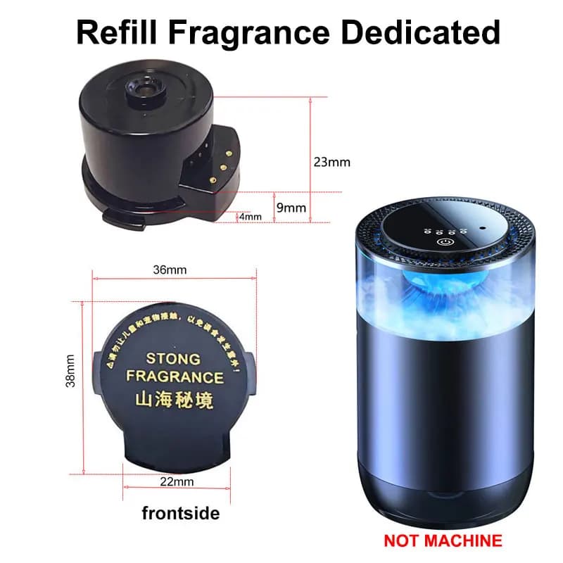Refill of fragrance for deodorant diffuser for auto accessory dedicated supplement Perfume of liquid essential oils specified