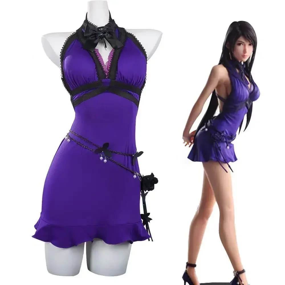Costume Cosplay 2026 per Donne, Abito Sexy Viola per Feste di Halloween, Costumi per Adulti Curvy