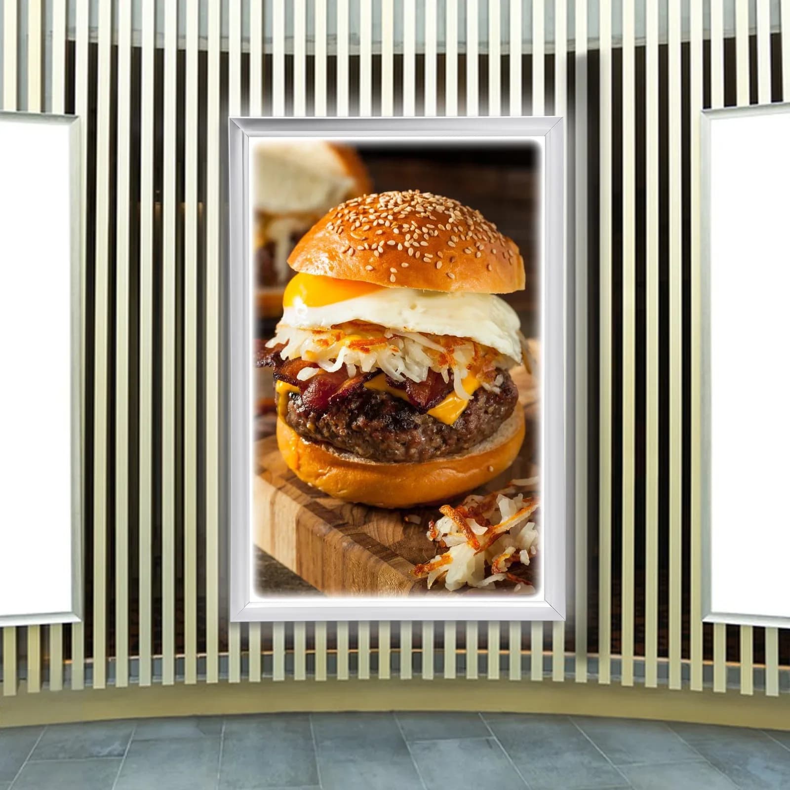 LED film poster frame 36" x 24" Lighted artistic frame Light box Advertising display Aluminum wall photo holder