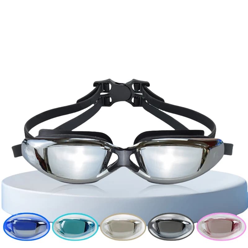 Swimwear with large frame for men and women UV Shield Anti-sweeping Waterproof Lenses Water sports Pool glasses for swimming pool