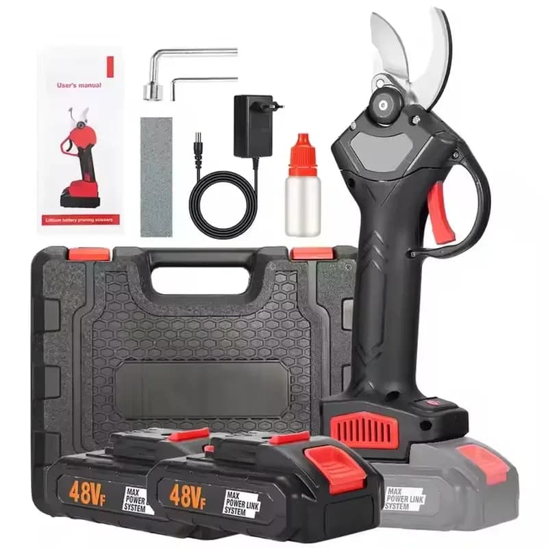 Cordless Electric Pruning Shears for Garden Trimming with SK5 Blade and Lithium Battery Powered Handheld Scissors