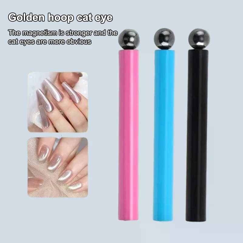 Nail Art Stick magnetico Cat Eye Magnete Forte accessorio per manicure con sfera cilindrica per nail art a doppia testa per smalto gel UV