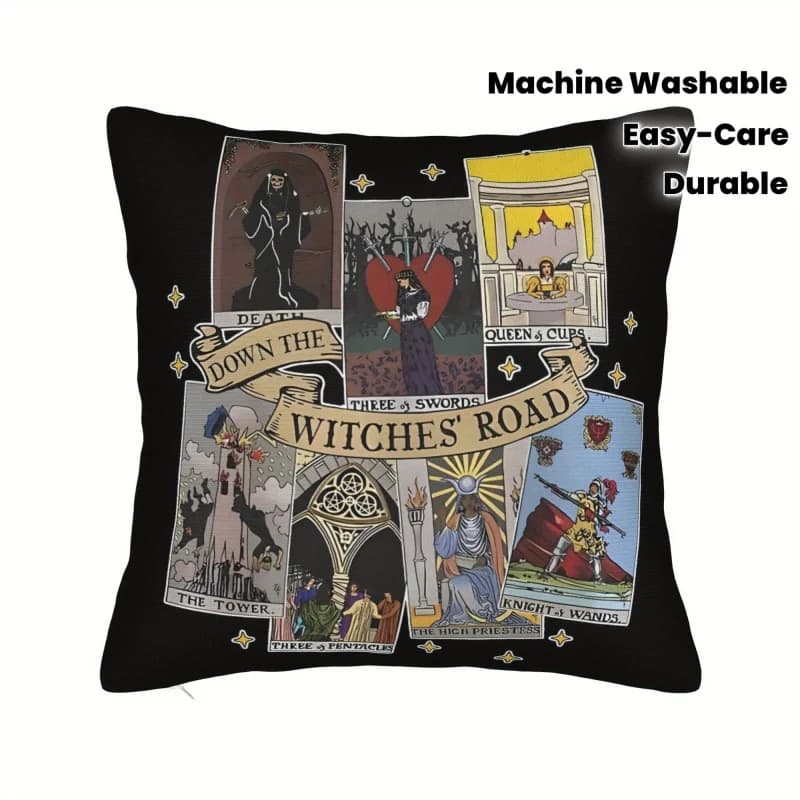 Federa per cuscino VIKAMA Bihudua Gashata Tarot, carte della Morte e della Sacerdotessa, perfette per divani e soggiorni