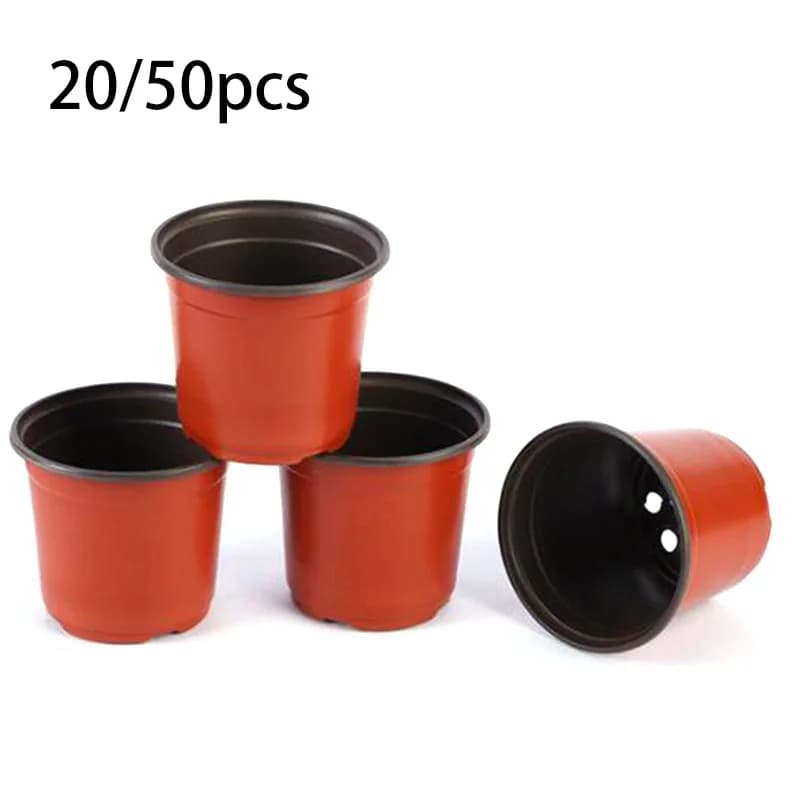 20pcs/50pcs Garden Planter Nursery Plant Grow Pots Cup For Flower Plastic Pot Gardening Tools Home Grow Pots Wholesale SW2