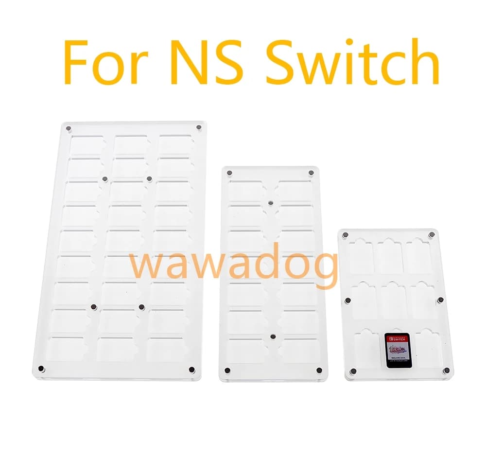 5 pezzi per custodia per carte da gioco Switch OLED per Switch Lite acrilico trasparente per interruttore scatola per slot per carte con cover rigida magnetica