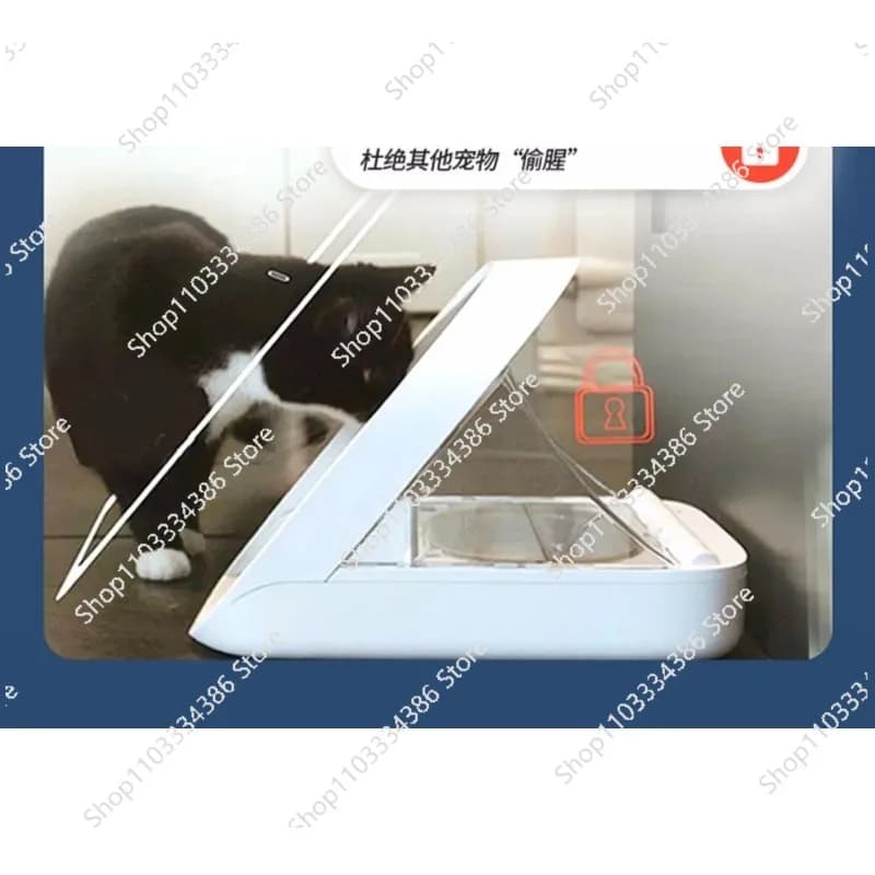 Ciotola Automatica Intelligente per Gatti con Riconoscimento del Chip, Dispenser di Cibo Umido Multifunzione, Controllo Insetti