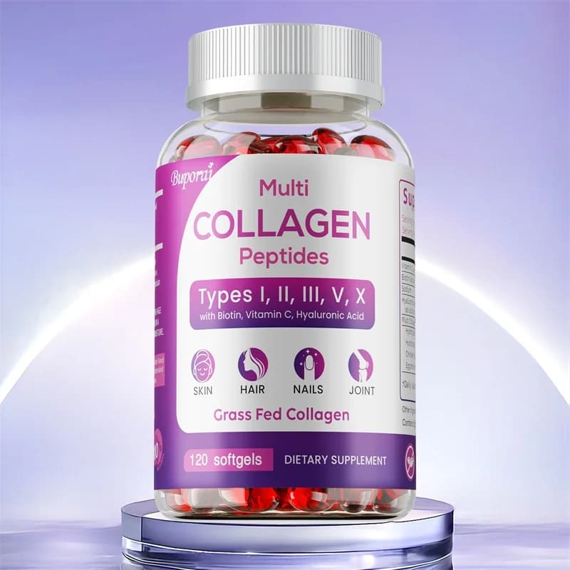 Peptidi al collagene - con biotina, acido ialuronico e vitamina C, supporta la salute della pelle, delle unghie, delle ossa e delle articolazioni, integratori proteici