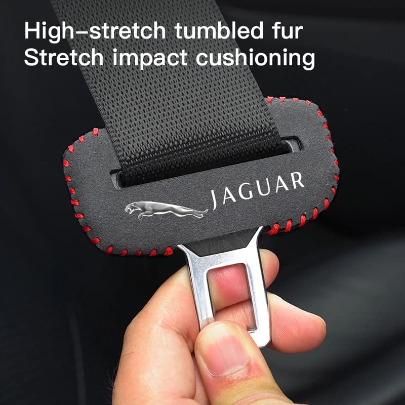 Copri Fibbia Cintura di Sicurezza con Logo Auto, Accessori Interni per Jaguar XE XF XJ F-Type F-Pace XK E-Pace I-Pace S-Type X-Type XFR