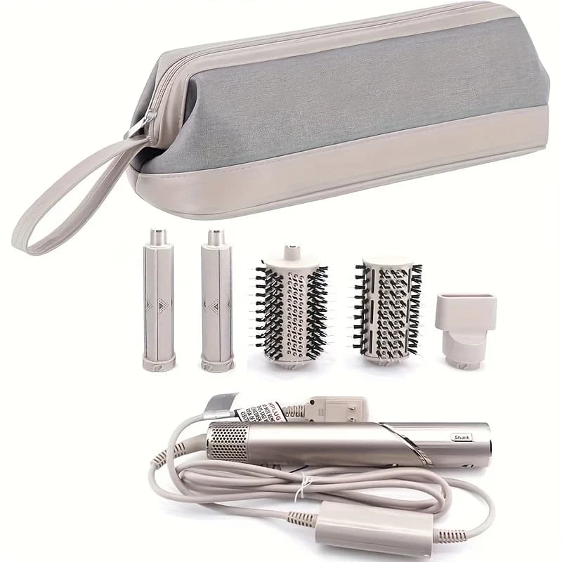 Portable Case for Hairdryer, Iron Hairpins, Hair Plate, Organizer Case with PU Fish Plug Fabric for Travel and Home Use