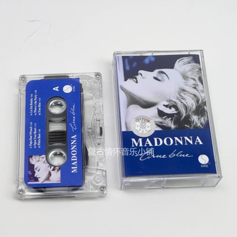Classic Madonna Ciccone Music Tape True Blue Album Cassettes Cosplay Walkman Recorder Car Soundtrack Box Party Music Collection