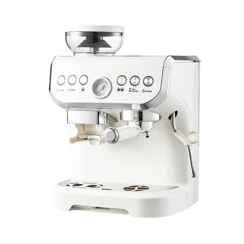 20 Bar Semi-Automatic Dual Pump Bean Cup Coffee Maker Multifunctional Cappuccino Espresso Machine Double Boiler Hotel Outdoor