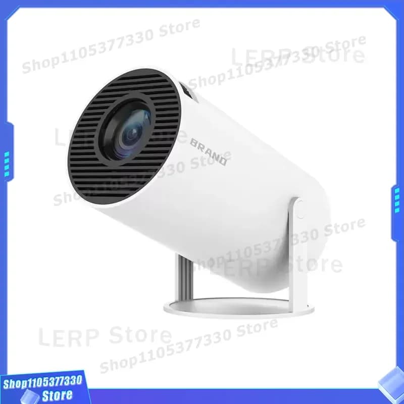 HY300 Mini Portable Projector Android 11 Smart LED Cinema 4K WiFi 3D Video Home Theater with Built-in Speaker for Movie Smart