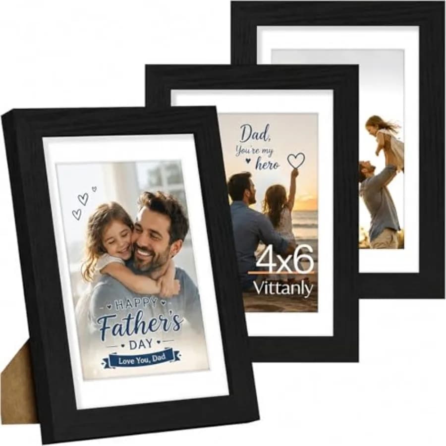 Picture Frame Set of 3, Display Pictures 3. with Mat or without Mat for Wall Mounting or Tabletop, Picture Frames for Wall Deco