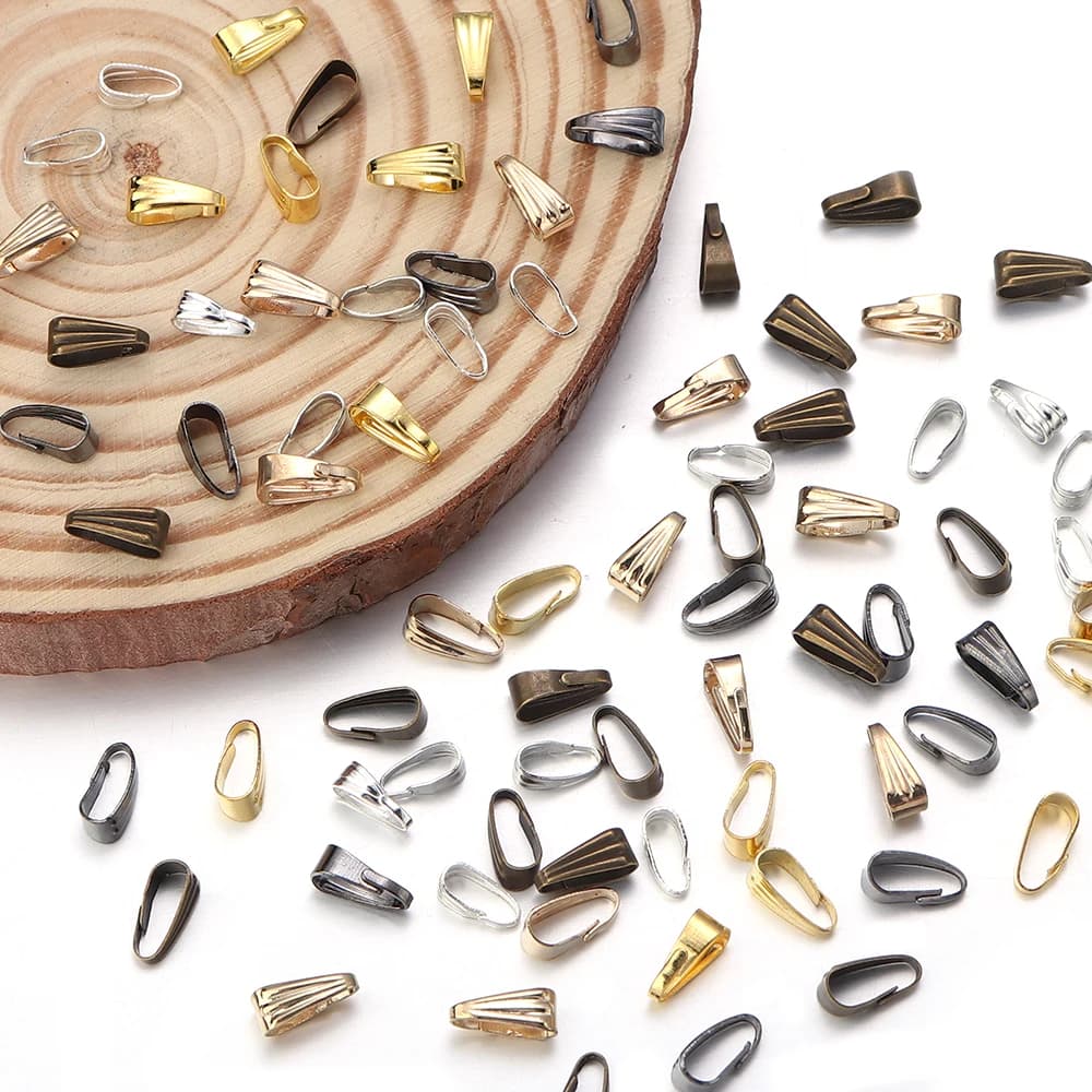 200 Pieces/Length Metal Closures for Pendants, Clip Connectors, Accessories for Make-up Jewelry ♪