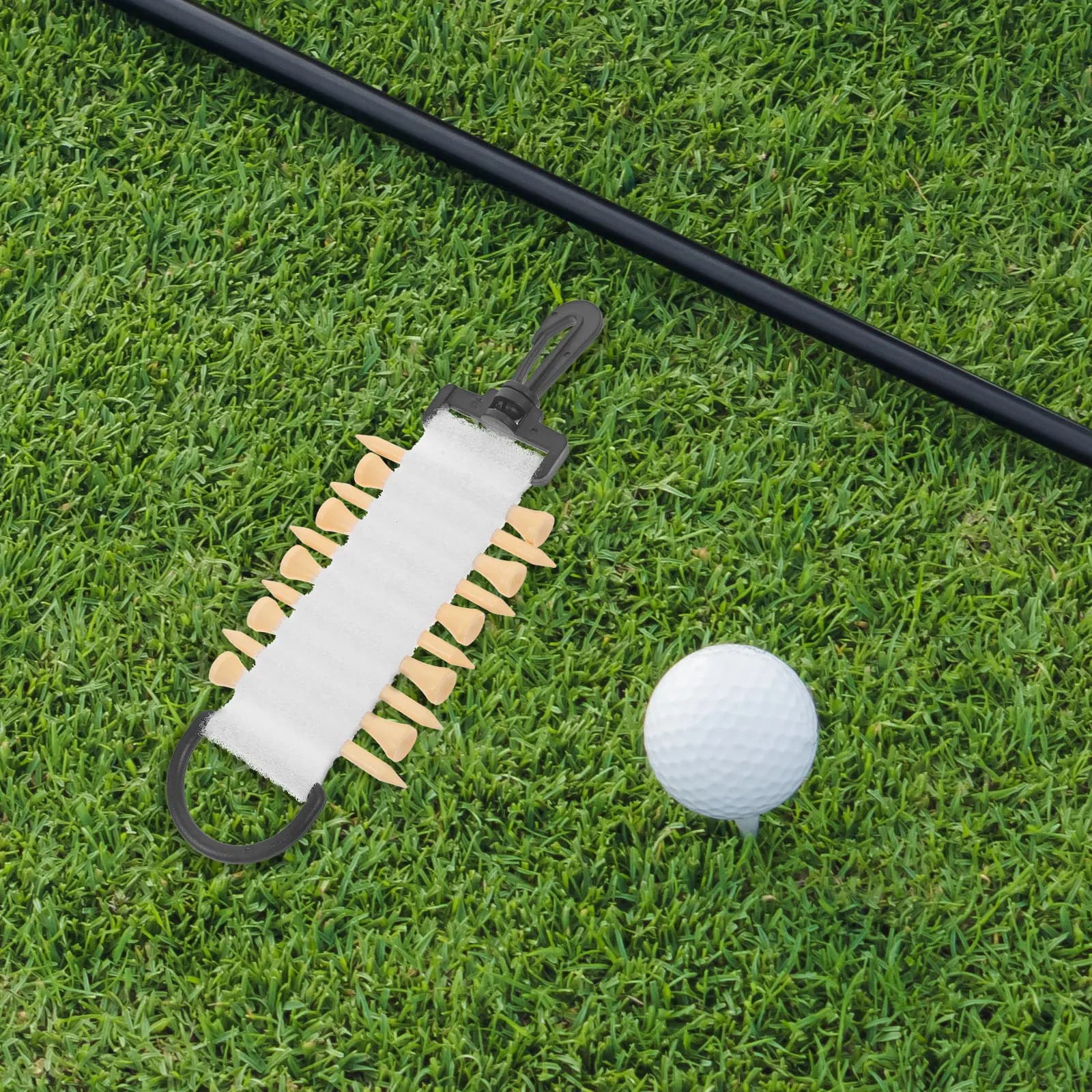 1 set di porta tee portatile con chiusura a strappo per sacca da golf, organizer per tee leggero e compatto, accessori da golf